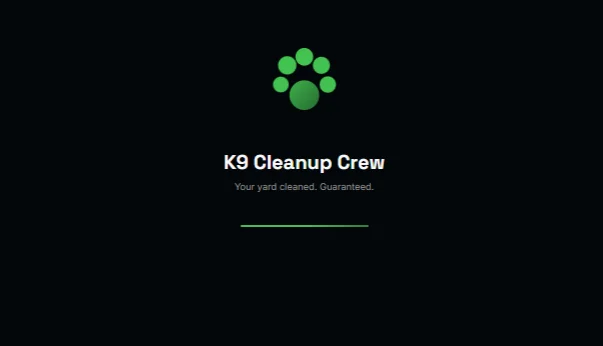 K9 Cleanup pet services website